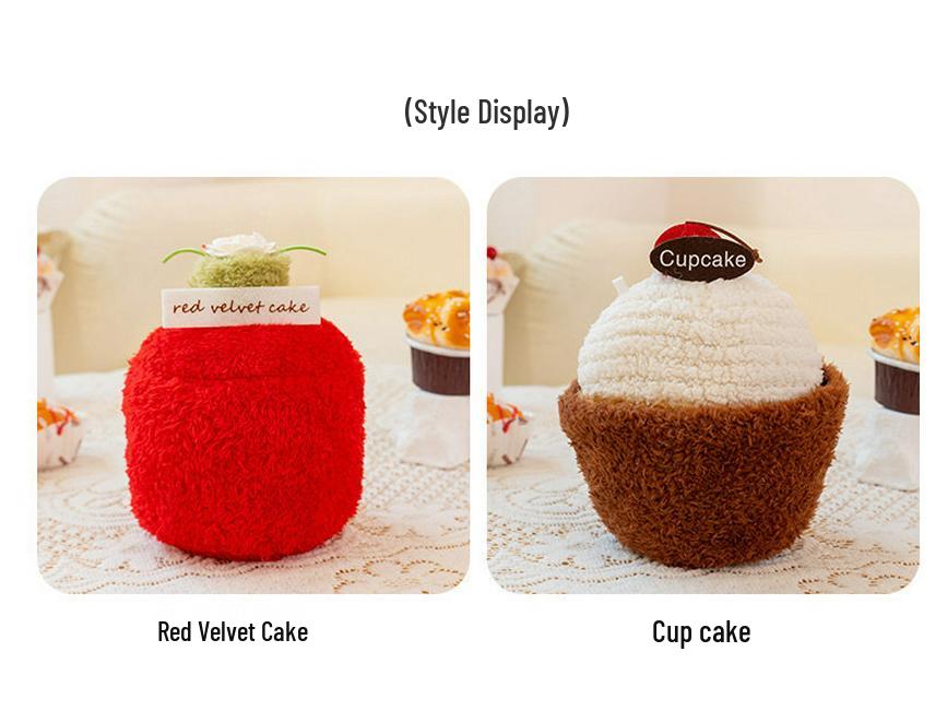 Afternoon Tea Plush Dessert Doll - Cute Food Ornament for Home Decor.