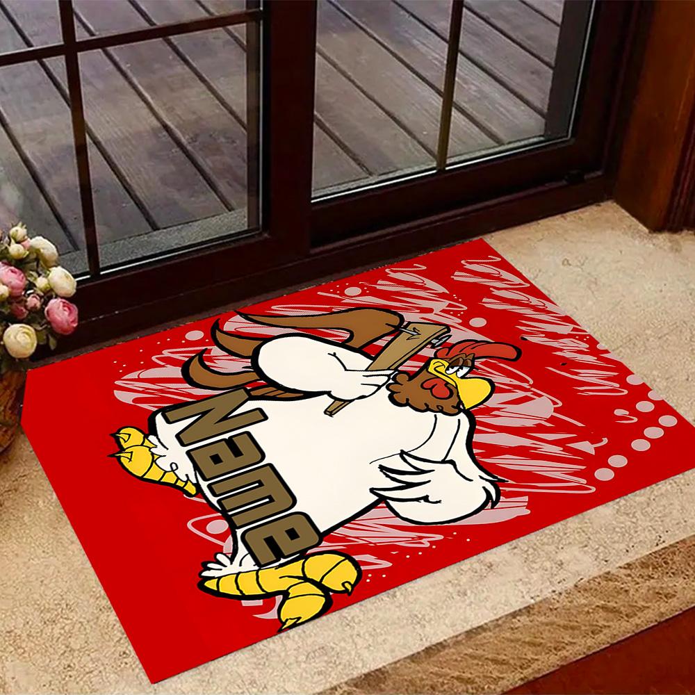 Looney Bold Bugs Bunny Artwork Customizable Name Floor Rug Office Rug Design for Bedrooms Living Rooms Playrooms Game Room Anti-slip Rug Anime Office