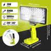 Outdoor Emergency LED Work Light 4000LM 35W Flashlight For Ryobi 18V Lithium P108 P104 Nickel One+ Battery USB Type-C Power Bank
