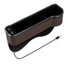 New Car Crevice Storage Box with 2 USB Charger Colorful LED Seat Gap Slit Pocket Seat Organizer Card Phone Bottle Cups Holder