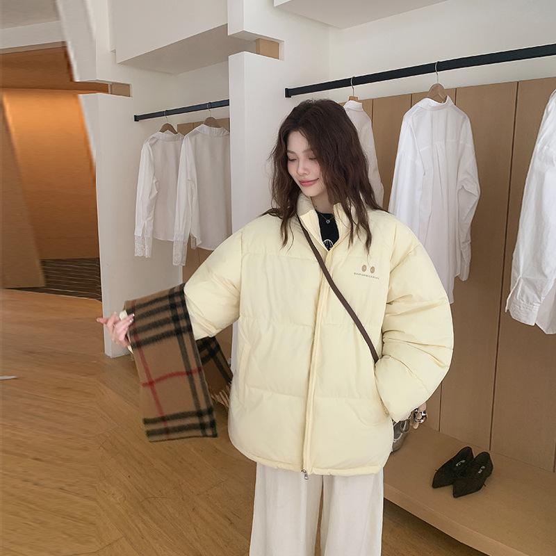 

Стеганая одежда женская короткая зимняя новая студенческая одежда для хлеба стеганые куртки свободные утолщенные стеганые куртки XXL жёлтый