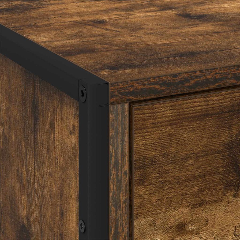 Nightstand Smoked Oak 50 x 39.5 x 50 cm Particleboard