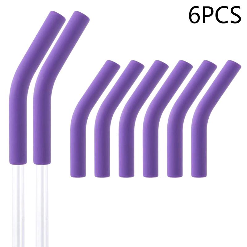 6Pcs/Set Soft Silicone Straw Covers Straws Tips Covers Fit For 9Mm Wide Reusable Stainless Steel Straw Nozzles