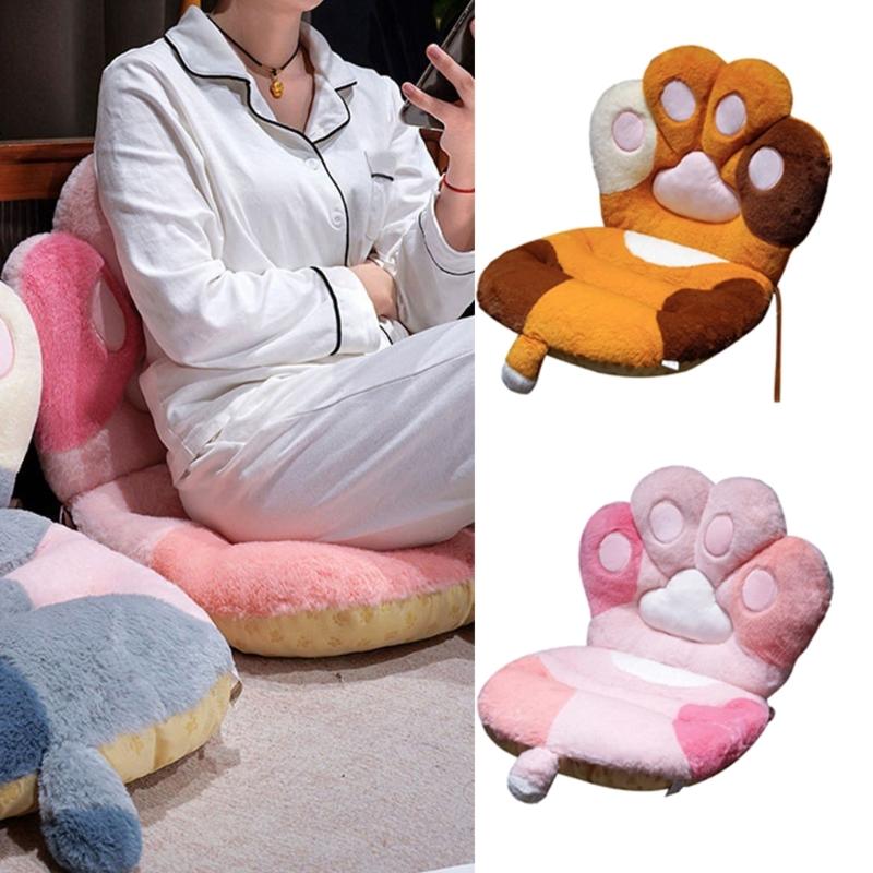 Seat Cushion Furry Feline Hand Pillow Multifunctional Floor Cushion With Friendly Filling Chair Cushion