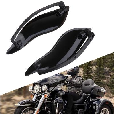 Motorrad Verstellbare ABS Windschutzscheibe Seitenflügel Verkleidung Luftabweiser Für Harley Touring Electra Street Tri Glide CVO 2014-2025