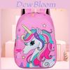 Adorable Cartoon Unicorn Backpack For Kids Large Capacity Breathable Design