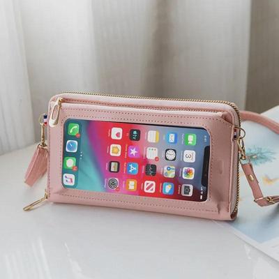 2024 Mini-Messenger-Tasche mit Touchscreen für Damen: Stilvoller Handyhalter und Münzbörse