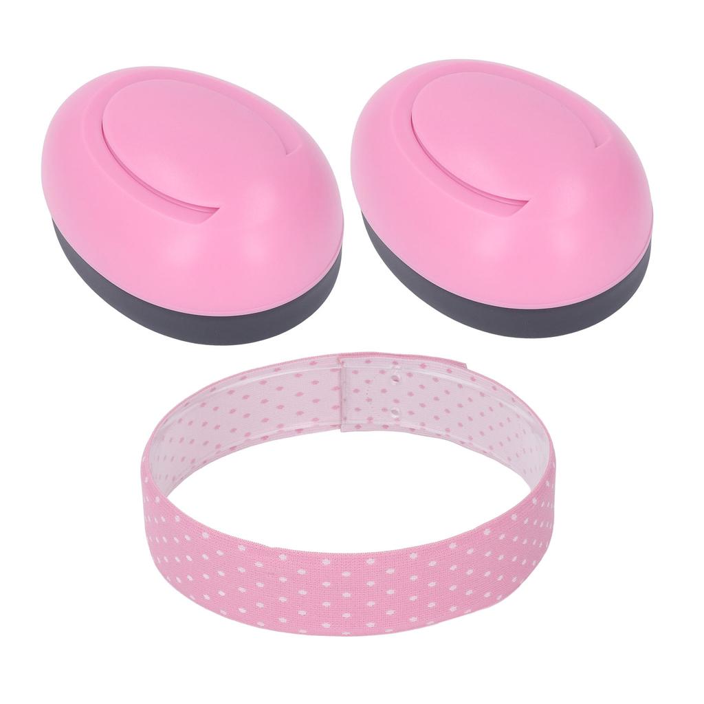 Baby Ear Muff Elastic Hearing Protection Noise Blocking Infant Earmuff for Sleep Travel Pink