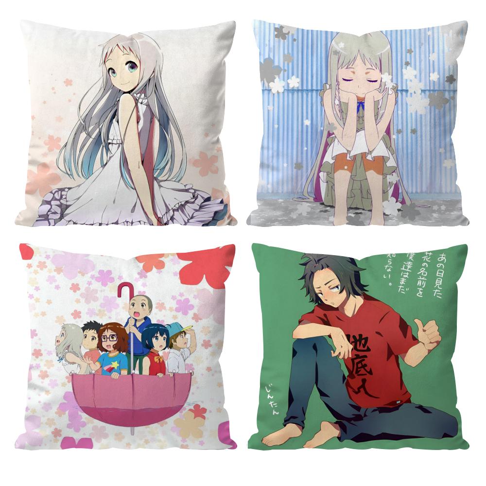 Romantic Anime A-AnohanaS Cushion Cover Pattern Printed Pillowcase for Living Room Sofa Cushion Cover & Bedroom Decor