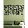 Gothic Floral Wall Art Set of 4 – Black Metal Vintage Panels, Dark Aesthetic Decor for Home
