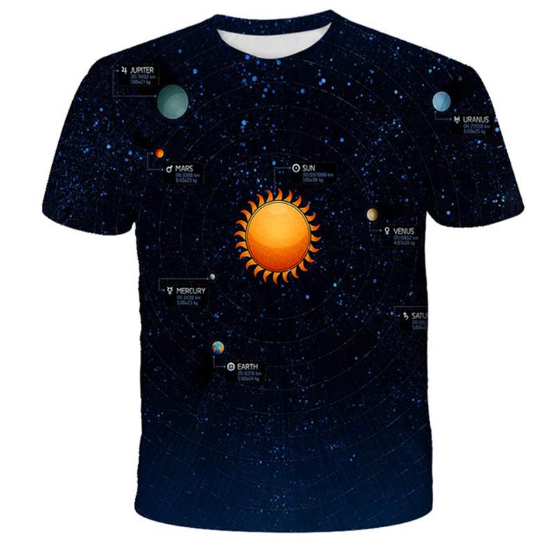 3D Print Tees Children Boys Starry Sky Space TShirts Short Sleeve Children T Shirts Kids Popular Super Cool Tops Streetwear