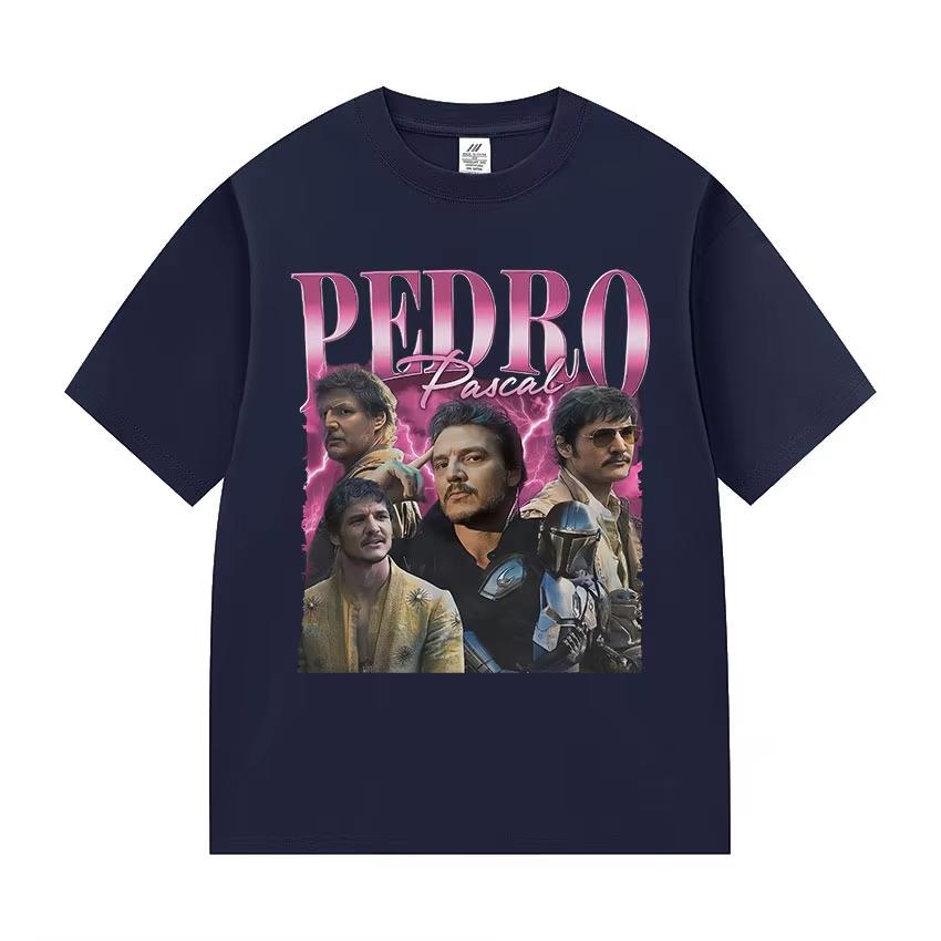 2026 Actor Pedro Pascal Movie Graphic T Shirt Men Women Retro High Quality Fashion Clothing T-shirts Short Sleeve Casual Clothing