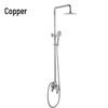 Triangular Exposed Shower Faucet with Hot and Cold Mixing Valve & Switchable Shower Head