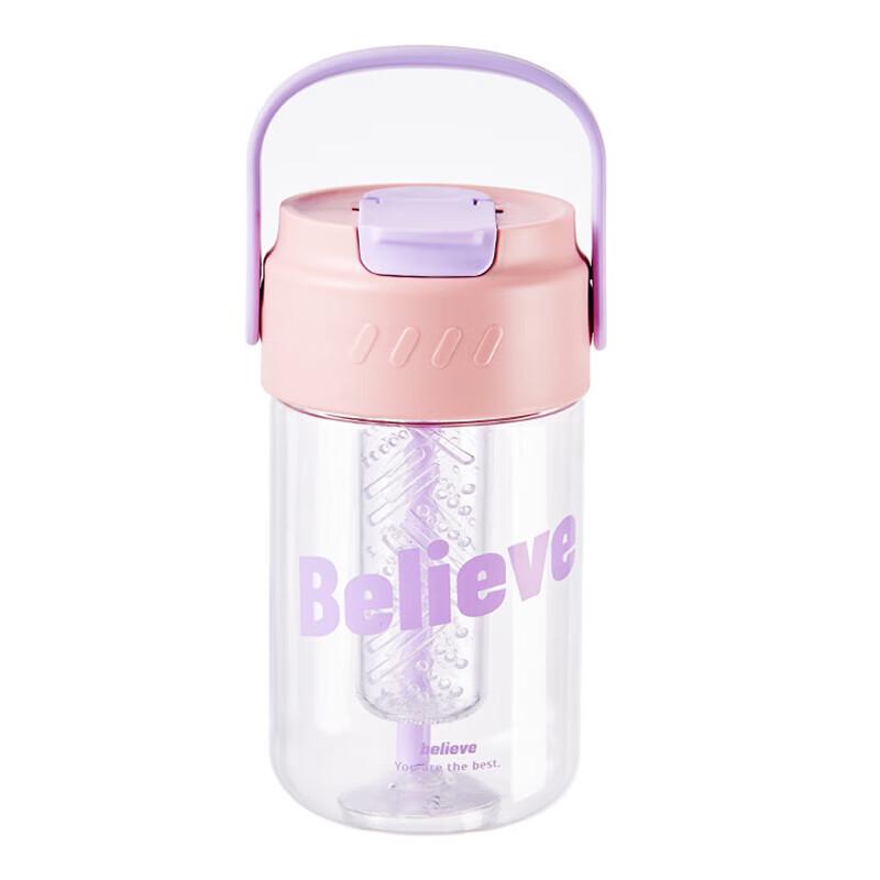 

Large Capacity Plastic Straw Cup with Handle