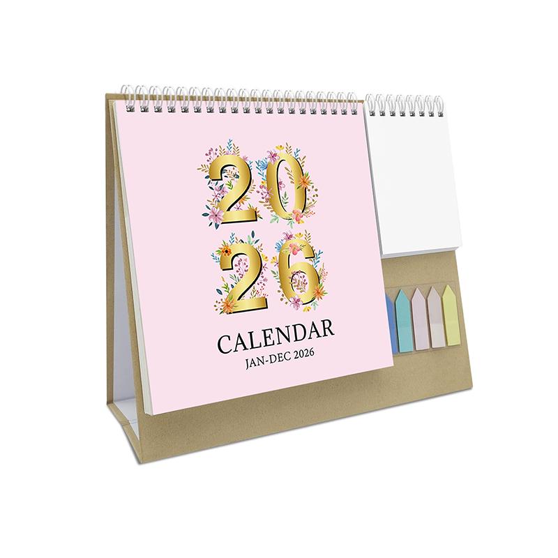 WTEMPO 2026 New English Desk Calendar for Schedule Recording and Planning Multi-functional Desk Calendar Office Desktop Calendar