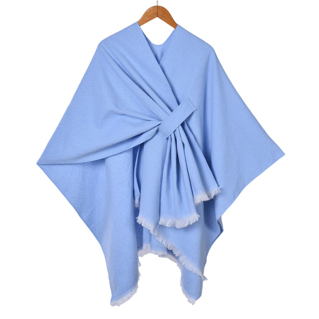 Ladies' Fashionable Warm Cloak, Double-sided Solid Color Slit, Imitation Cashmere, Draped Over Shawl