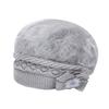 (Projektor)Moda damska ciepła, solidna, zagęszczona, miękka wełniana czapka z dzianiny, wiatroszczelna czapka berety