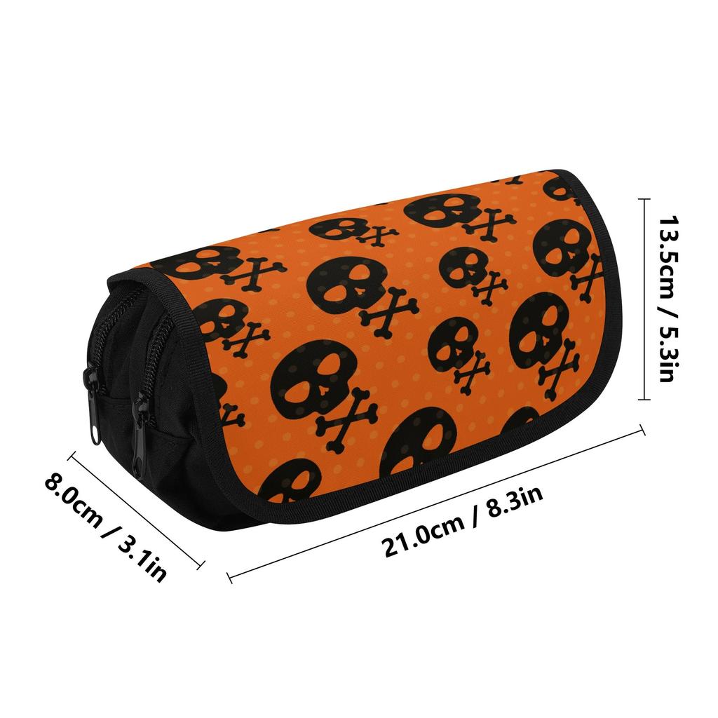 Pen Case Spacious Storage Durable 300D Polyester Metal Zipper with Double Compartments for School Office Travel for Boys Girls