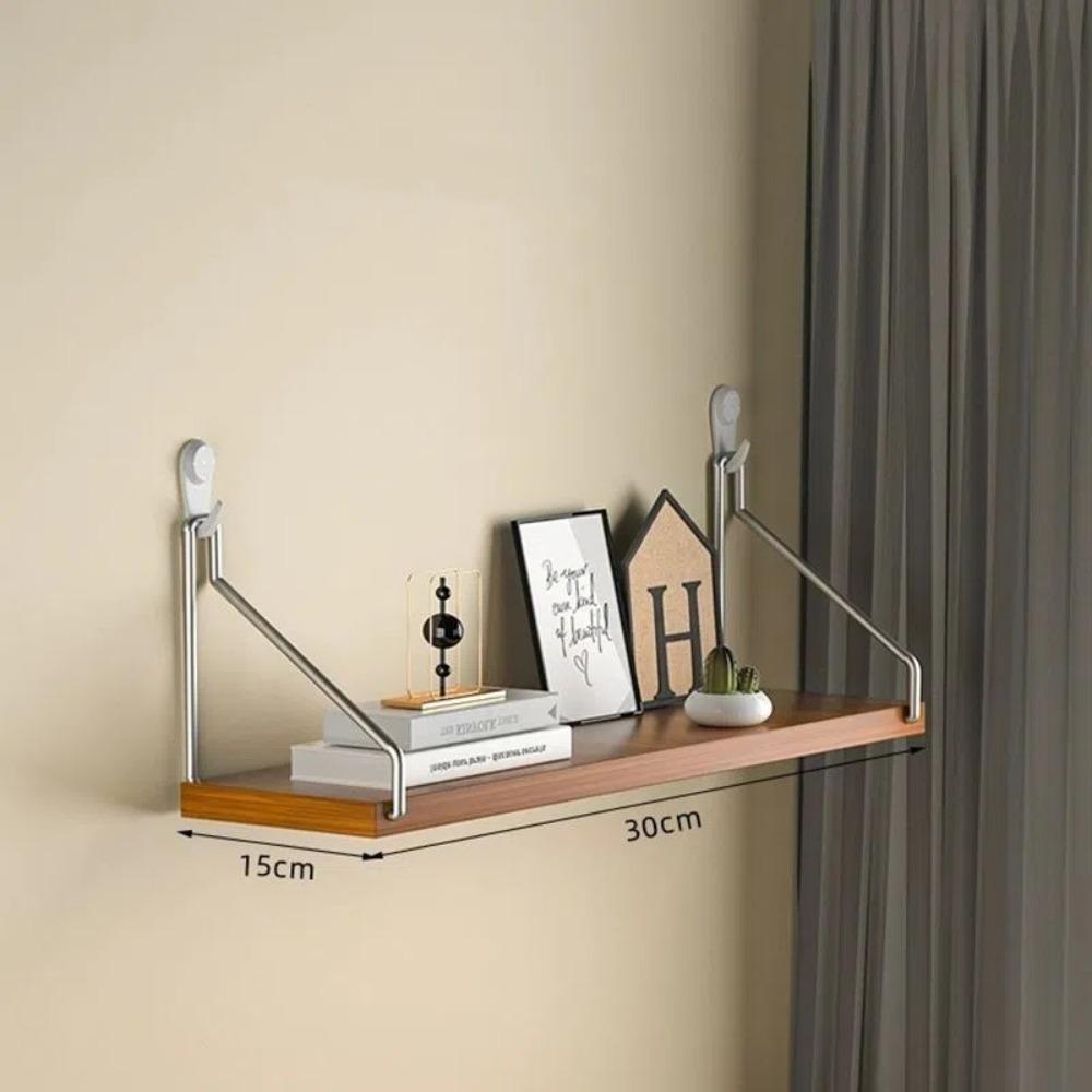 

30/40/50cm Wall Storage Rack Hanging Wall Shelves Versatile Floating Shelf Bathroom Room brown-30cm