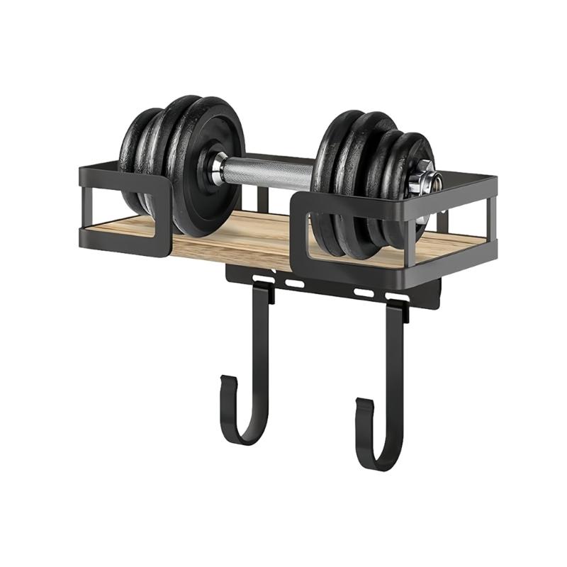 

Space Efficient Wall Mounted Iron Holder And Ironing Board Rack Durable Wood Metal Design For Modern Households 1 чорний