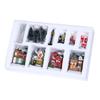 Christmas Glow Little House Set Resin Christmas Scene with Christmas Gift Ornaments