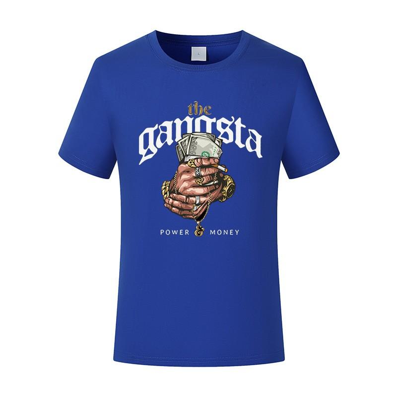 

Men s Printed Youth Pure Cotton Couple Short-sleeved T-shirt Summer Comfortable and Breathable Round-neck Clothing S