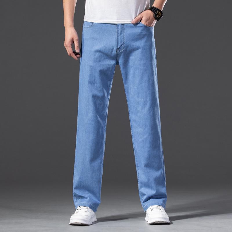 Four Seasons Herren Elastische Eisseide Atmungsaktive Slim Straight Jeans