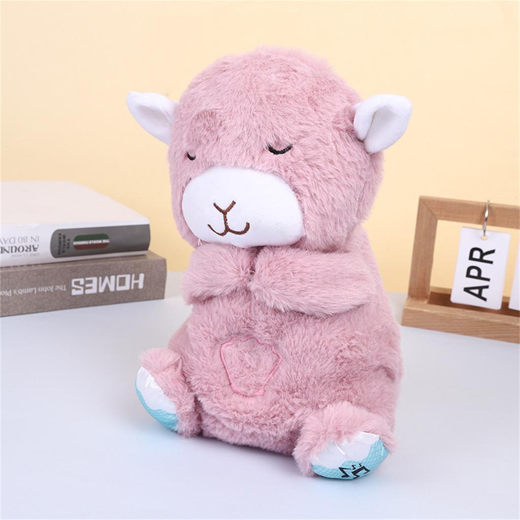 Sleeping Animal Cuddly Toy With Breathing Movement And Music Plush Slumber Animal Toy Sleeping Animal Music Box Made Of Plush For Newborn Baby Toys
