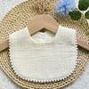 Cute Ruffle Edge Baby Bibs Kids Feeding Anti Dirty Bibs Infant Burp Cloths Newborn Fashion Pure Cotton Feeding Set Accessories