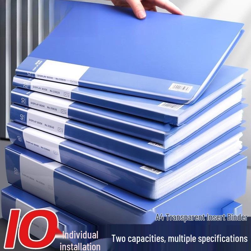 A4 Transparent Document Holder - Office File Folder & Test Paper Storage Clip