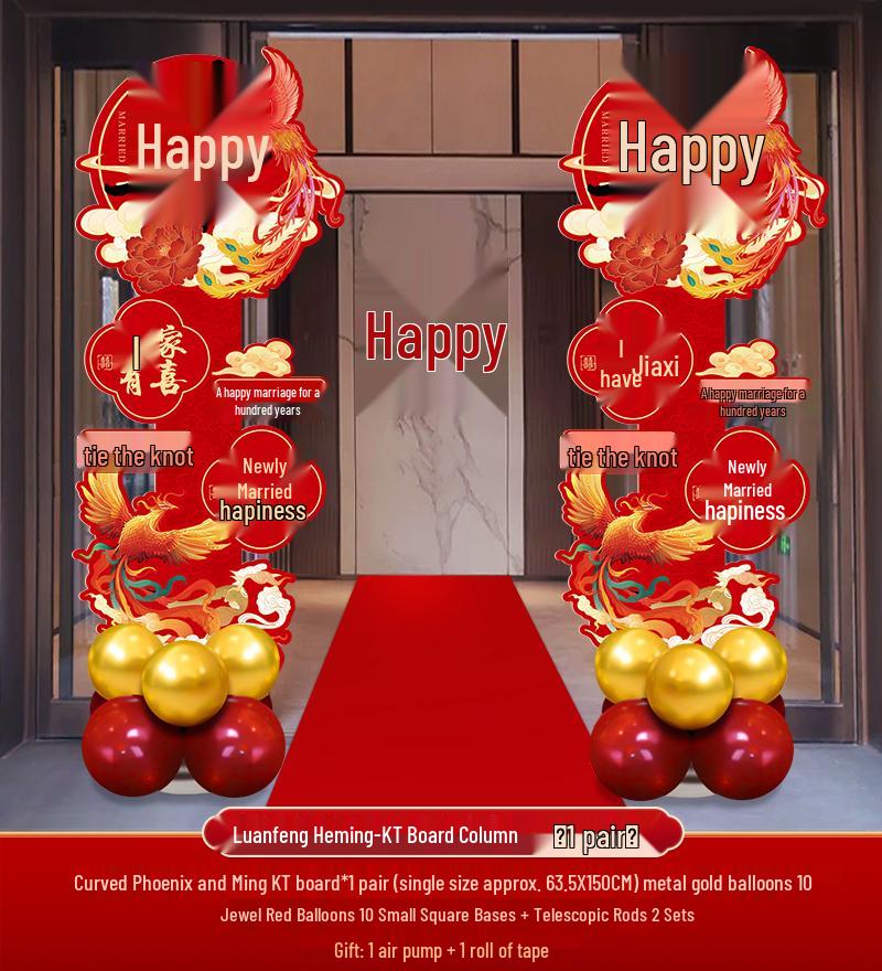 Wedding Balloon Stand Decoration for Courtyard Entrances and Pathways