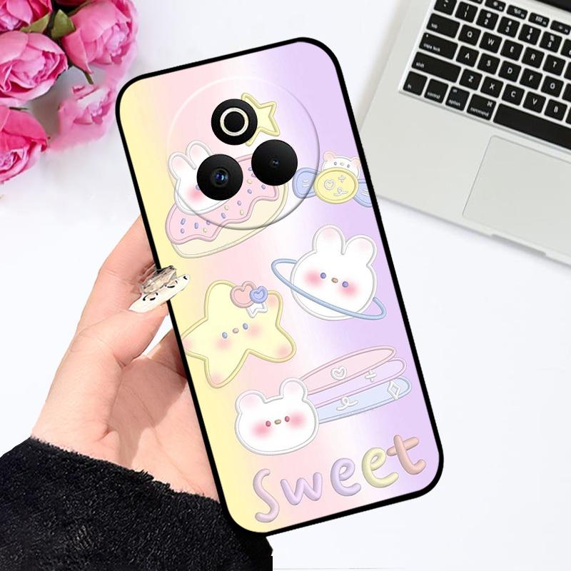 Case For Oppo Realme P3 Pro 5G Fashion Color Painted Silicone Soft Phone Cover For Realme P 3 Pro 5G Shockproof Bumper Shells