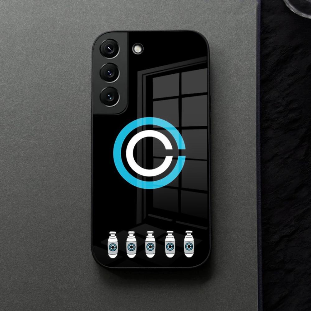 Capsule Corp Skullies Phone Case Glass For Samsung Galaxy S21 S25 S22 S20 S24 S23 Ultra Fe Plus A16 A34 A54 A24 Coque