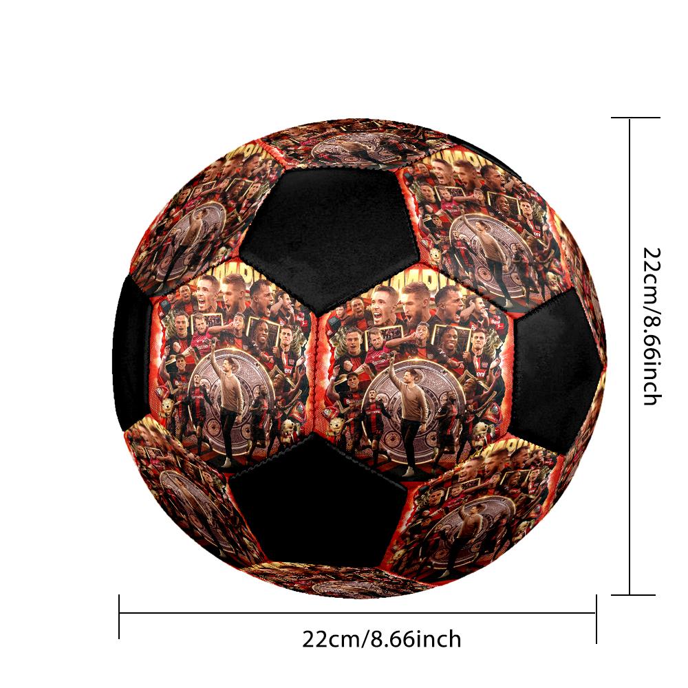 Bayer 04 Leverkusen Indoor Soccer Ball Colorful Machine Stitched PVC Size 5 Team Training Competition Ready Durable High-Bounce Cool Sports Gift