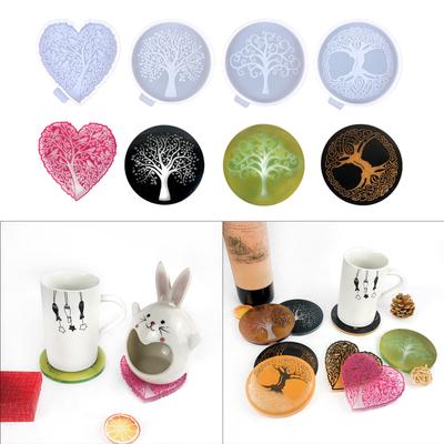 Φόρμες Δίσκου Ποτηροθήκης DIY Φόρμες Ποτηροθήκης Σιλικόνης Φόρμες Ρίψης Ρητίνης Εποξειδίου για DIY Ρίψη Διακόσμηση Σπιτιού