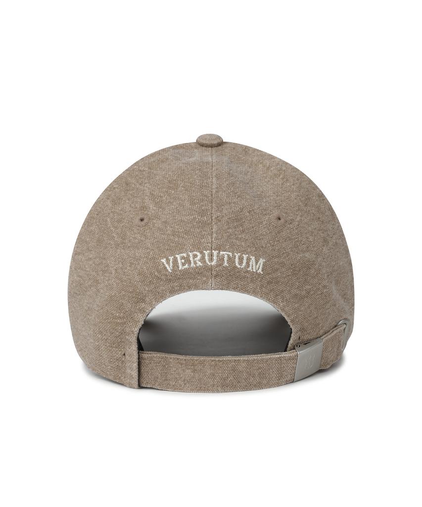 VERUTUM Initial Western Logo Pigment Ball Cap Beige
