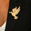 World Peace Peace Dove Olive Branch Brooches for Women Men Elegant Gold Color Smooth Brooch Pins Suit Jacket Jewelry Accessories