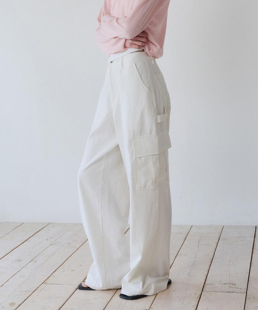 Ieoning Easy Carpenter Pants, White