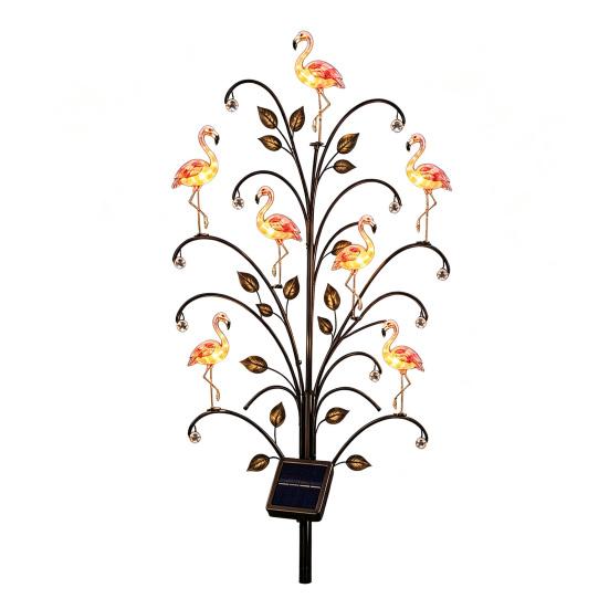 Solar Garden Bird Stakes Outdoor Pathway Light, Bird-shaped Stump Decorative Stake with Warm Powered Yard Decorations LED Lights, Waterproof