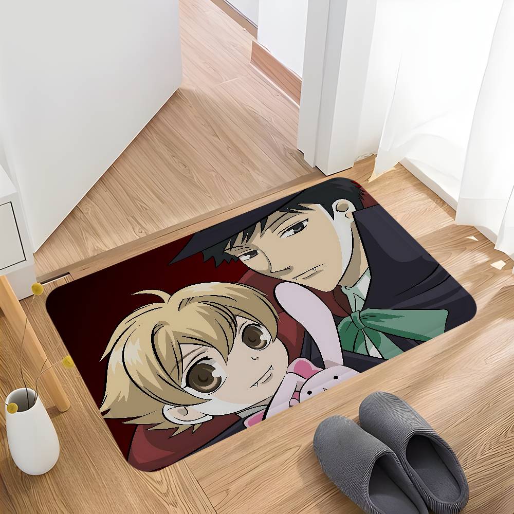 Anime Ouran High School Host Club Floor Mat Rectangle Anti-slip Home Soft Badmat Front Door Indoor Outdoor Mat Welcome Doormat