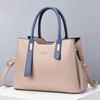 Sommer PU-Leder Große Kapazität Panel-Top-Handle-Taschen für Damen Fashi Reißverschluss Damen-Schultertaschen Tote Bags