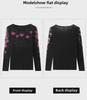 Korean Style Embroidered Long-Sleeve Gauze T-Shirt for Women