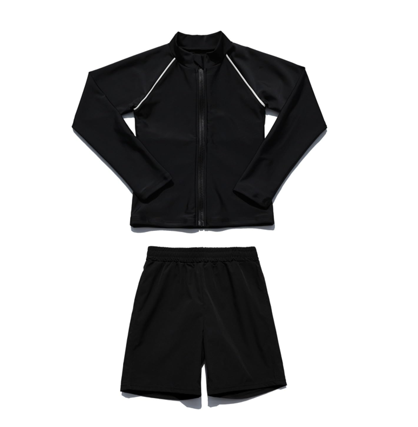 

Школьный купальник рашгард с длинными рукавами для детей мальчиков девочек школьный купальник унисекс закрывающий тело с подкладкой защита от солнца комплект топ и низ УФ [growncharm]