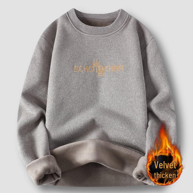 2025 Herren Einteiler Samtpullover: Trendiger Jugendstil, Plüschkaschmir, Ideal für Mittelschüler