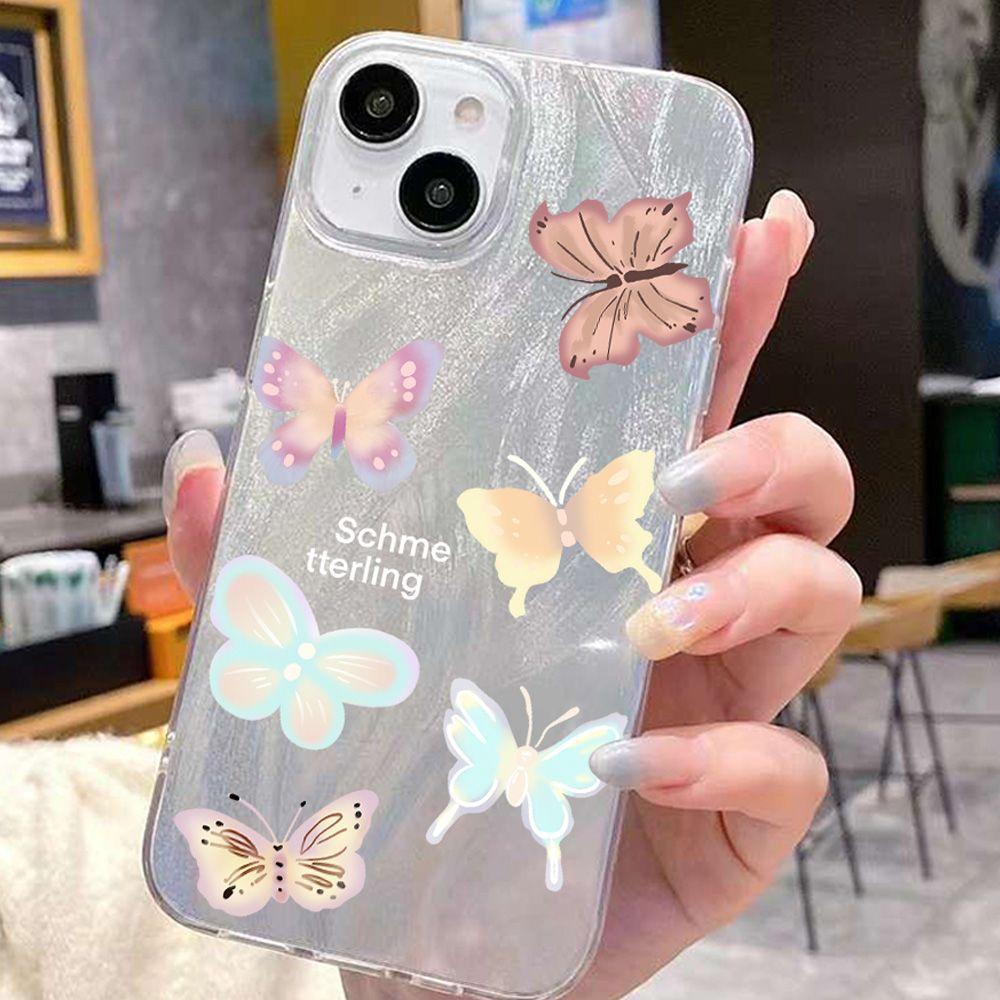 Color small butterfly for iPhone17promax Apple 17 laser mobile phone case 16/15 large hole 15 factory