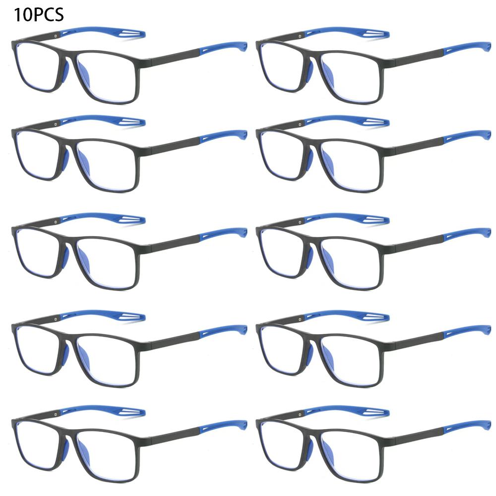 10PCS TR90 Anti Blue Light Reading Glasses Men Women Progressive Near Far Eyewear Ultralight Sports Farsight Eyeglasses