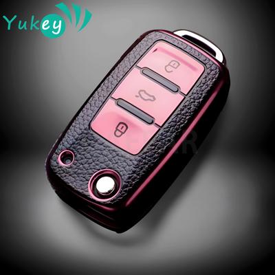 Funda de Cuero TPU para Llave de Coche Cubierta Completa para Llave de Coche para VW Volkswagen Polo Tiguan Passat Golf Jetta Lavida Skoda Octavia Bolsa de Protección