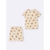 Gu By Uniqlo Girls Cotton Lounge Set  Short Sleeve   Shorts   Bear 