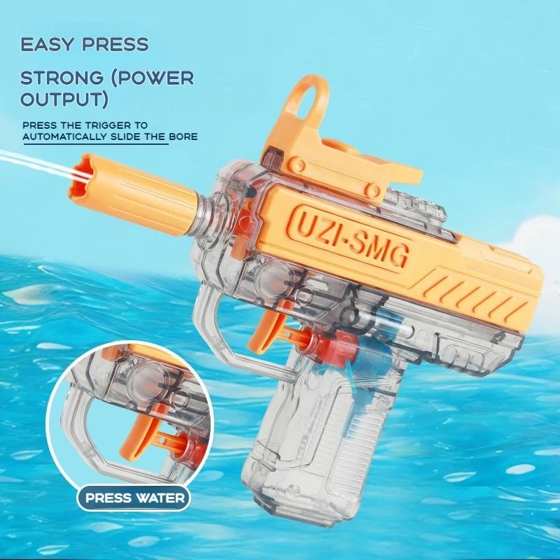 Uzis Automatic Reload Water Gun, Continuous Fire Water Gun for Kids, Boys and Girls Beach Play Toy, Fun Outdoor Water Game