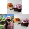 Vintage Korean Embroidered Baseball Cap With Adjustable Fit For Spring Summer Casual Wear